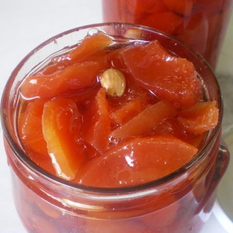 Klonis Quince Preserve is made of high-quality whole and large pieces of fruit that provide a wonderful taste texture and appearance. Klonis Quince Preserve is a Greek favorite and is similar in flavor to an apple. Enjoy a spoonful or two as is with a cup of coffee or spread over toast for a unique breakfast treat. Ingredients: Quince, sugar, glucose, color #120, preservative: potassium, sorbate 0.5% E202 citric acid E330. Artificially scented. Imported from Greece